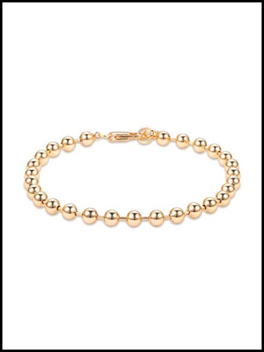 14K Gold Plated Chain Bracelet Dainty Pearl Adjustable Jewelry Gift for Women